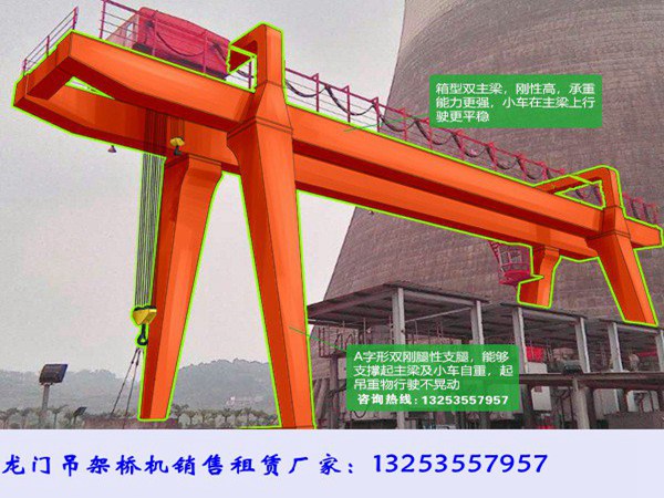 福建南平龙门吊出租公司50/10吨双梁门机跨度18米